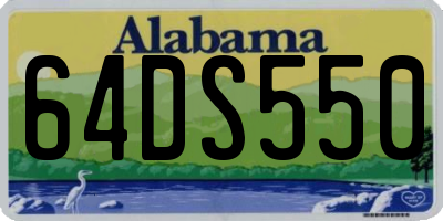 AL license plate 64DS550