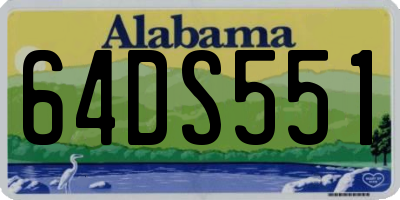 AL license plate 64DS551