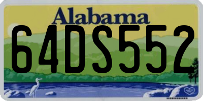 AL license plate 64DS552