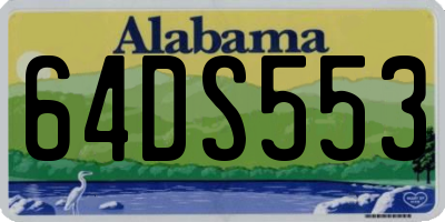 AL license plate 64DS553