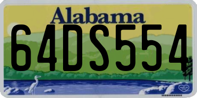 AL license plate 64DS554