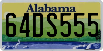 AL license plate 64DS555