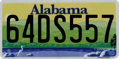 AL license plate 64DS557