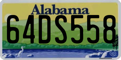 AL license plate 64DS558
