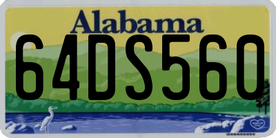 AL license plate 64DS560