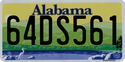AL license plate 64DS561