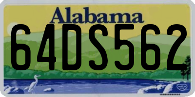 AL license plate 64DS562