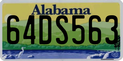 AL license plate 64DS563
