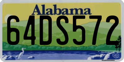 AL license plate 64DS572