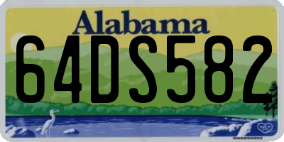 AL license plate 64DS582