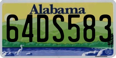 AL license plate 64DS583