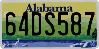 AL license plate 64DS587