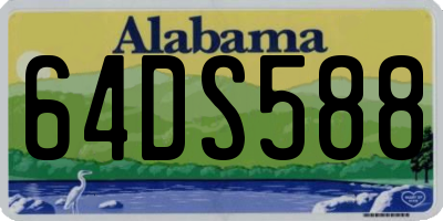 AL license plate 64DS588