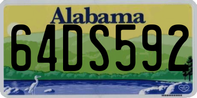 AL license plate 64DS592