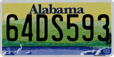 AL license plate 64DS593