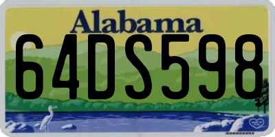 AL license plate 64DS598