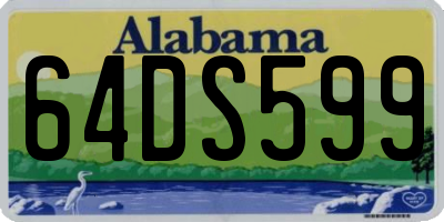 AL license plate 64DS599