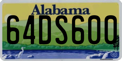 AL license plate 64DS600