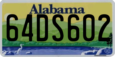 AL license plate 64DS602