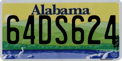 AL license plate 64DS624