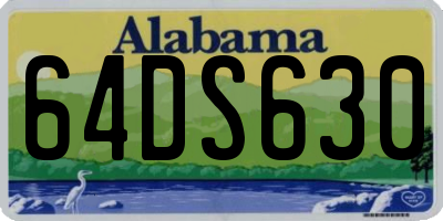 AL license plate 64DS630