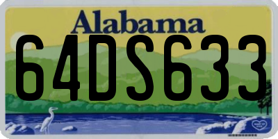 AL license plate 64DS633