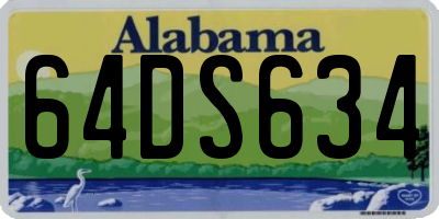 AL license plate 64DS634