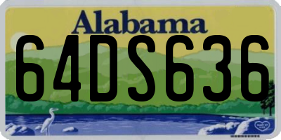 AL license plate 64DS636