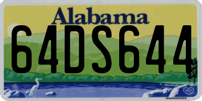 AL license plate 64DS644
