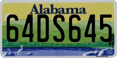 AL license plate 64DS645