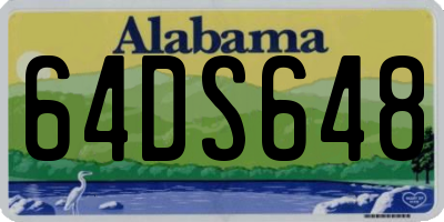 AL license plate 64DS648