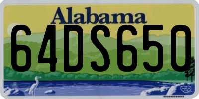 AL license plate 64DS650