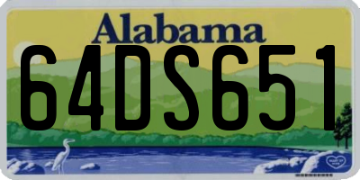 AL license plate 64DS651