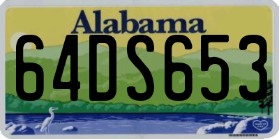 AL license plate 64DS653