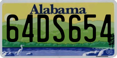 AL license plate 64DS654