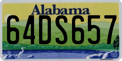 AL license plate 64DS657