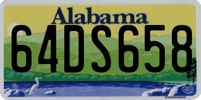AL license plate 64DS658