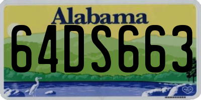 AL license plate 64DS663