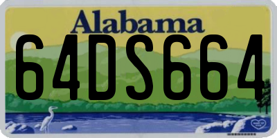 AL license plate 64DS664
