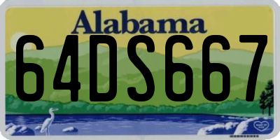 AL license plate 64DS667