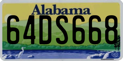 AL license plate 64DS668