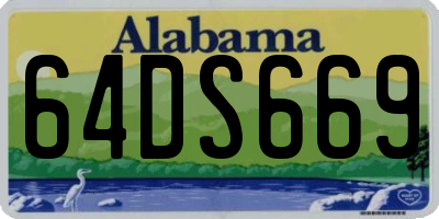 AL license plate 64DS669