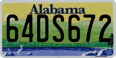 AL license plate 64DS672
