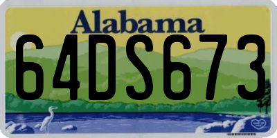 AL license plate 64DS673
