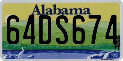 AL license plate 64DS674