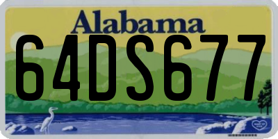 AL license plate 64DS677