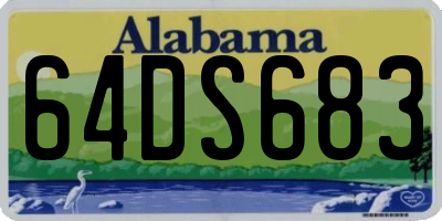AL license plate 64DS683