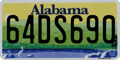AL license plate 64DS690