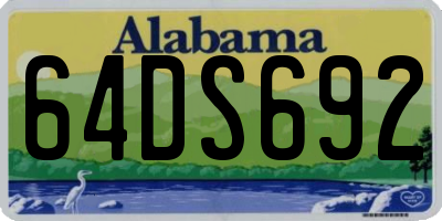 AL license plate 64DS692