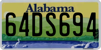 AL license plate 64DS694